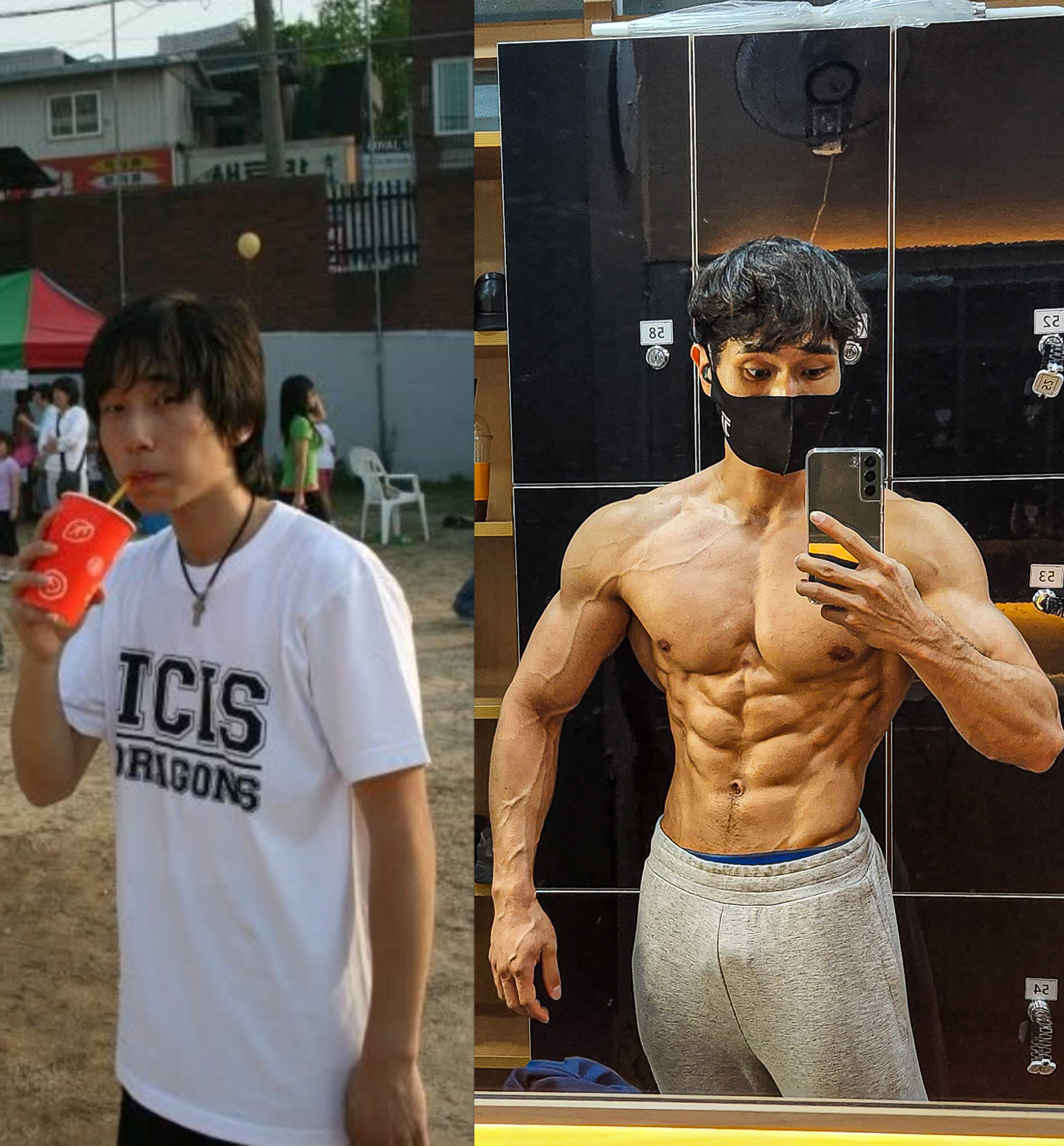 Justin Kim physique transformation